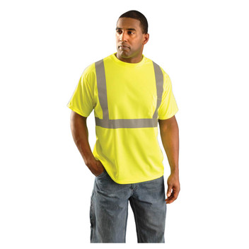 Yellow OccuNomix reflective vest.