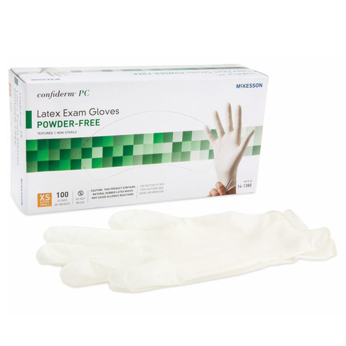 Box of white Nitrile gloves.